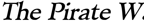 Font : Pilgrim-Italic 2 Custom Text : The Pirate Way Test your own text here Click to download or to view this font on a tshirt that can be custom printed in Bali